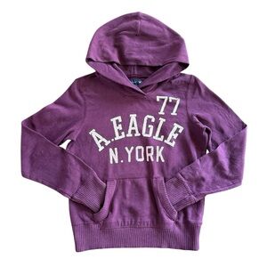 American Eagle Outfitters Purple Graphic Hoodie